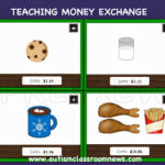 Fast Food Money Exchange Task Card Example