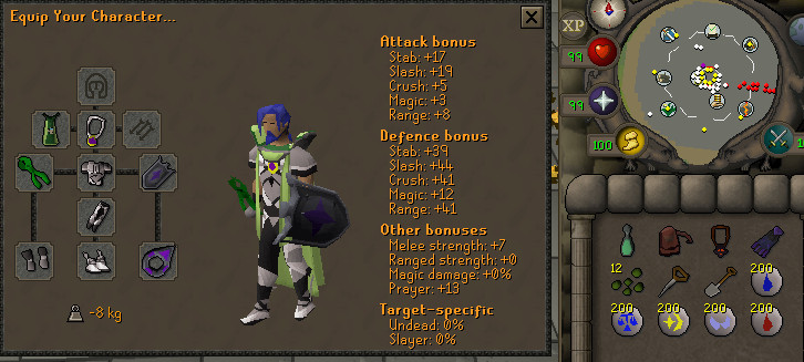 Inventory setup for herb runs in Old School RuneScape