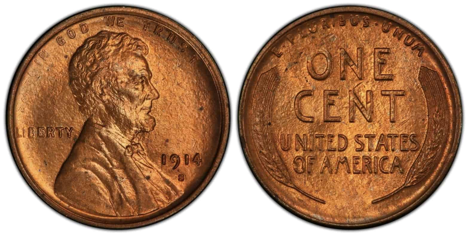 The highest recorded auction price for a 1914-S Lincoln Penny is approximately 0,000