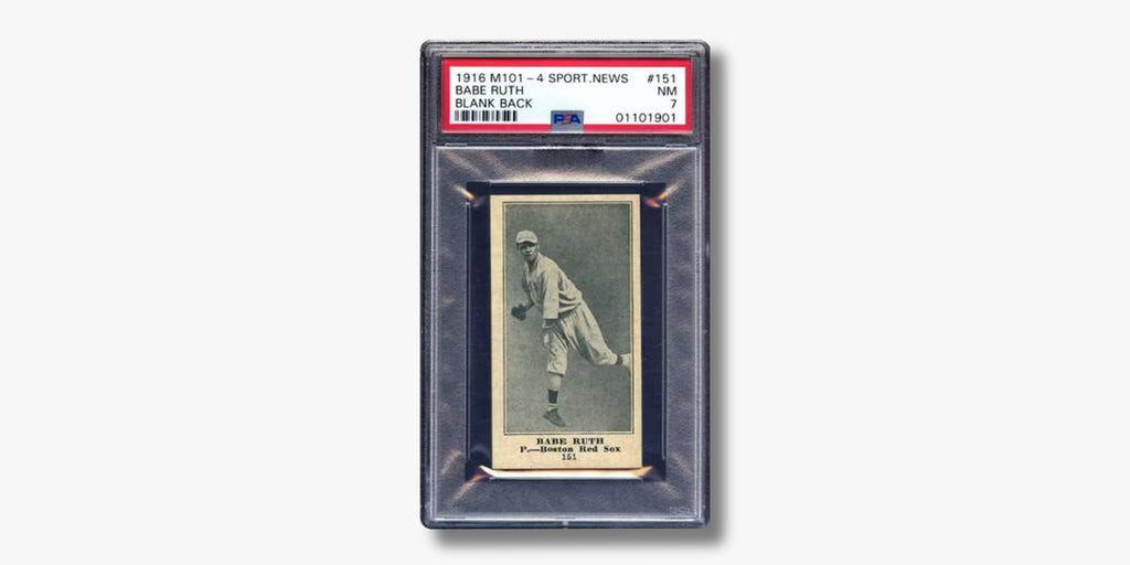 1916 M101-4 Sporting News #151 Babe Ruth Rookie Card