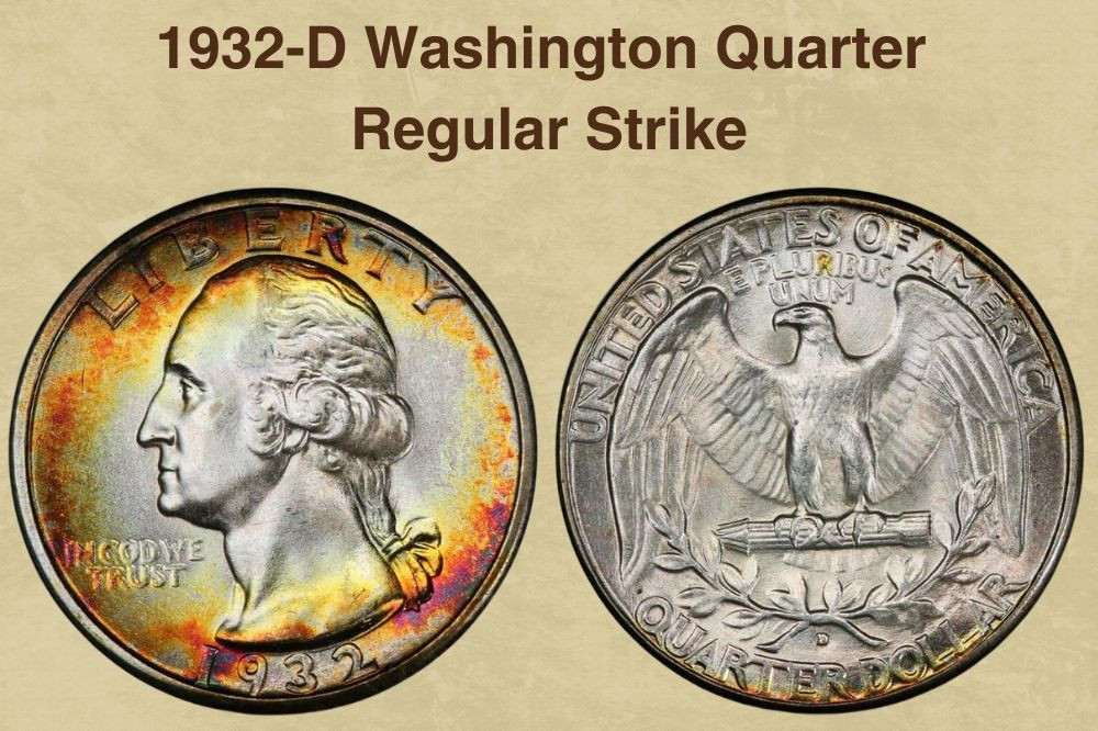 Image of a 1932-D Washington Quarter Regular Strike, a key date coin and the first year of the Washington Quarter series, highly valuable and historically significant as the original &quot;money of pictures&quot; in this iconic series.