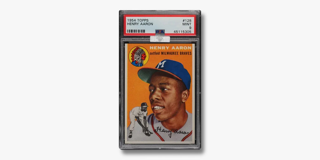 1954 Topps #128 Hank Aaron Rookie Card