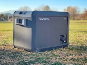 Dometic CFX3 45 Powered Cooler in a camping or van life setting