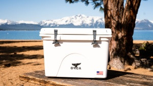 Orca 58 Quart Cooler in a natural setting