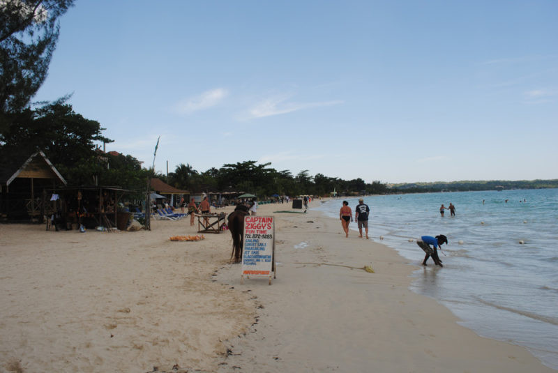 Seven Mile Beach in Negril, Jamaica, with Turquoise Water and White Sand