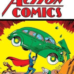 Action Comics #1 cover, featuring Superman lifting a car, one of the most expensive comic books