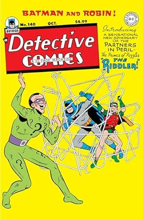 Detective Comics #140 cover, featuring Batman and Robin confronting the Riddler, a key issue for Batman villain fans