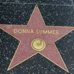 Donna Summer, a successful artist who made her hard work visible, with her star on the Hollywood Walk of Fame, illustrating the importance of recognition and visibility in career success.