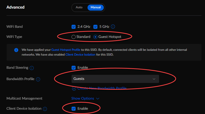 Wireless networks in UniFi