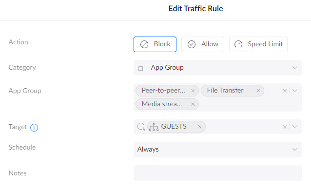 Payment package options in UniFi Guest Hotspot