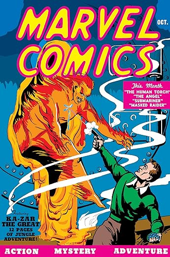 Marvel Comics #1 cover, featuring the Human Torch and Sub-Mariner, a key issue for Marvel collectors