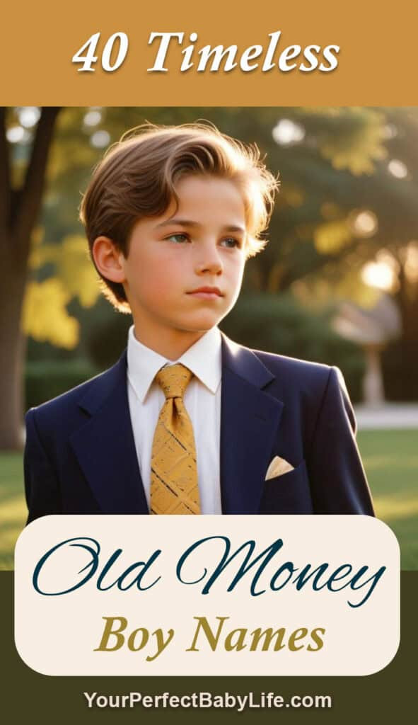 A smart looking boy dressed in a suit outside in a park embodying the elegance of old money style