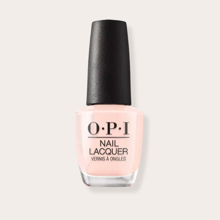 OPI Bubble Bath nail polish for old money nails.