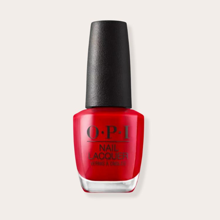 OPI Big Apple Red classic red nail polish for old money nails.