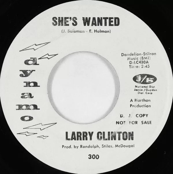Larry Clinton Shes Wanted funk soul promo vinyl record cover