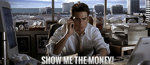 Tom Cruise with the famous “Show me the Money!” scene