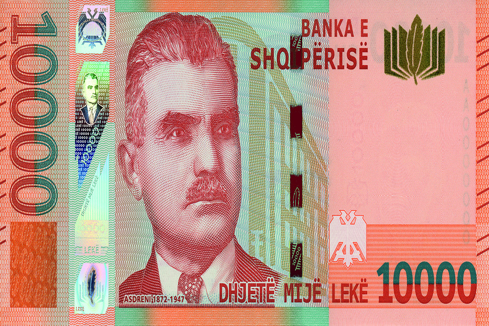 Front and back of the 200 Lek banknote featuring Naim Frashëri.