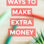 Woman blogging at home, earning extra money