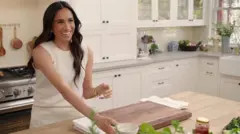 Meghan Markle in a bright and spacious kitchen, With Love, Meghan promotional photo
