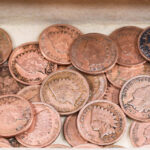 Pile of Old US Wheat Pennies