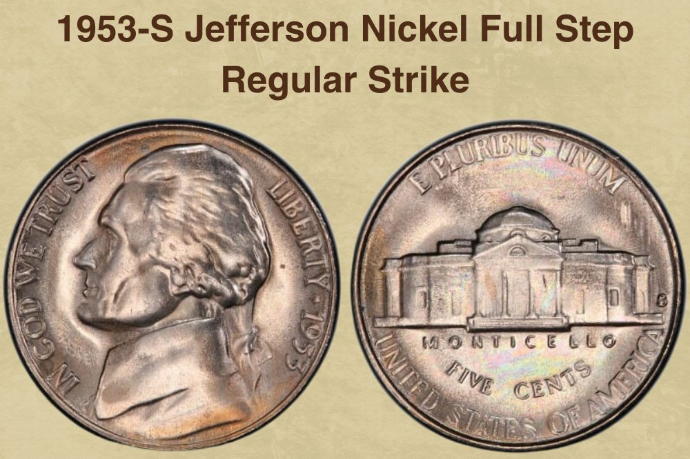 1953-S Jefferson Nickel Full Step Regular Strike highlighting San Francisco Mint value