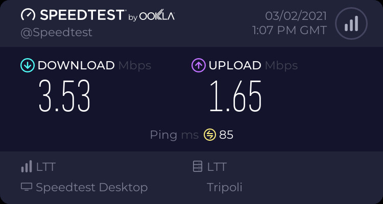 A graphic showing an internet speed test result, highlighting the importance of adequate bandwidth for streaming services like YouTube TV.