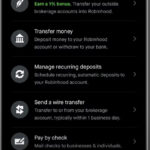 Robinhood Mobile App Account Page