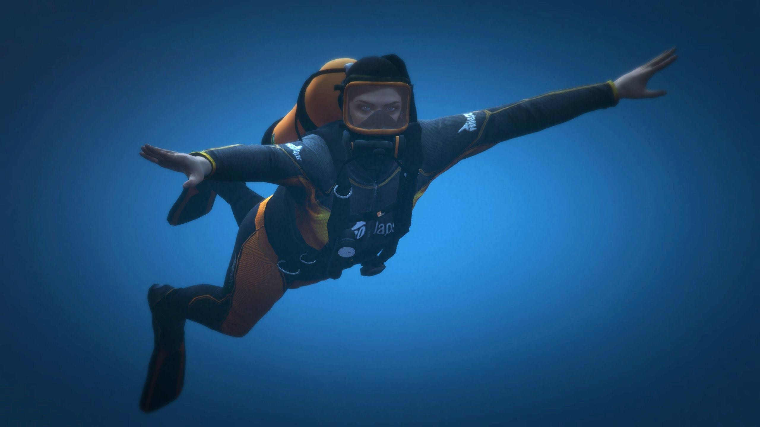 Character wearing a Scuba Suit, demonstrating its utility for underwater missions and exploration
