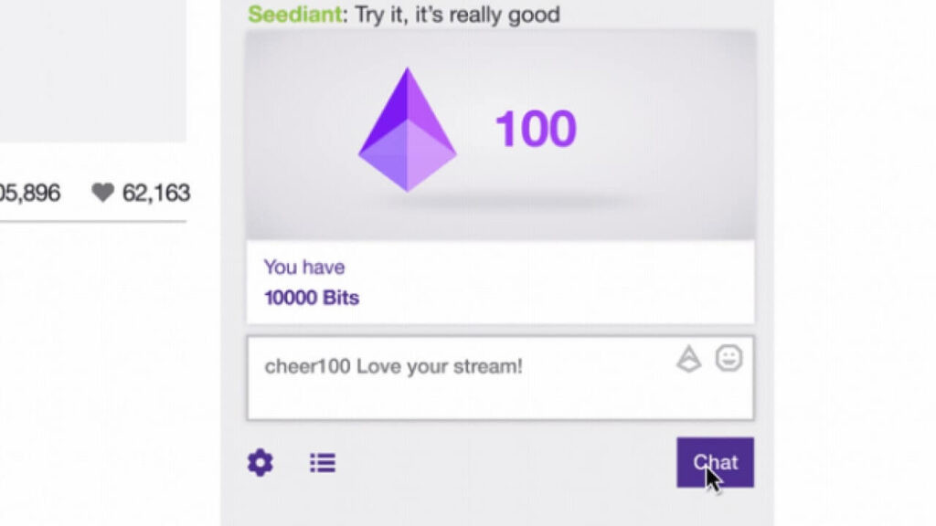 Twitch Bits virtual currency for supporting streamers