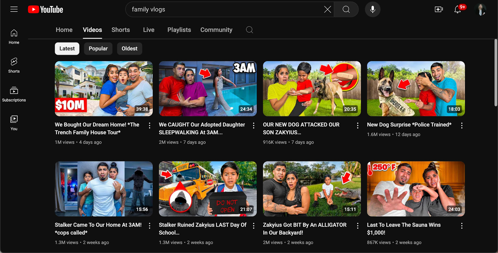 Parenting YouTube channels are doing very well on the platform