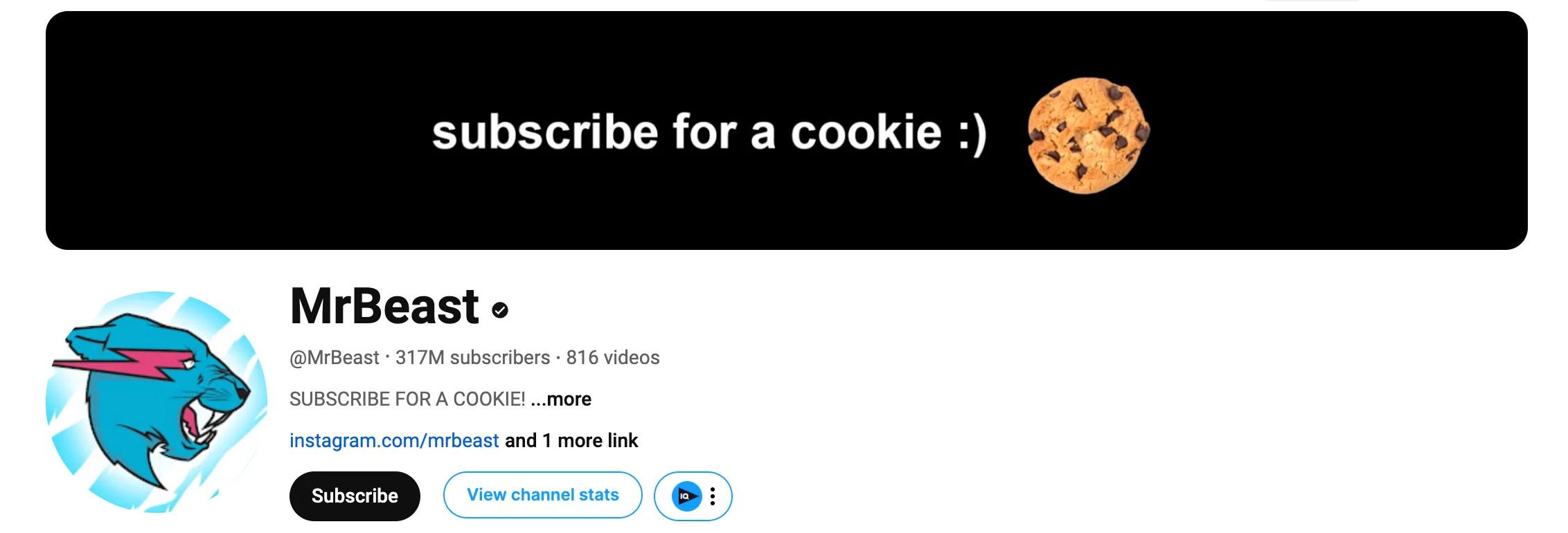 MrBeast's YouTube channel