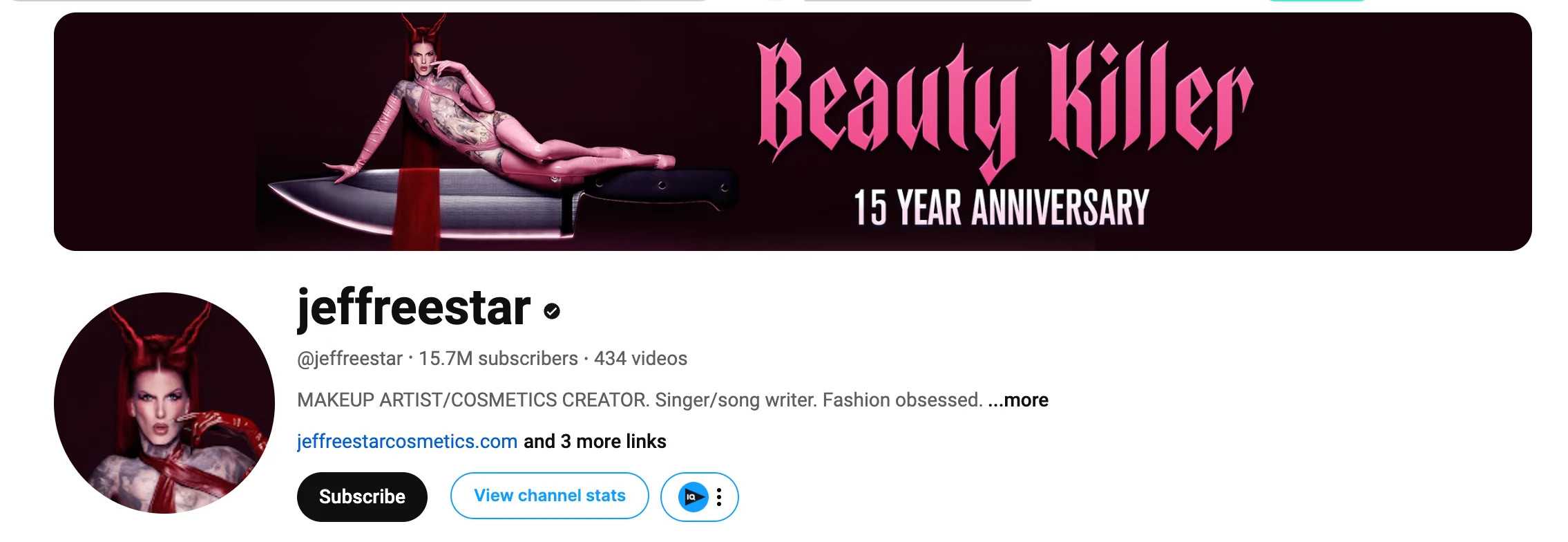 Jeffree Star's YouTube channel