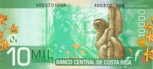 Costa Rican Colon Banknotes