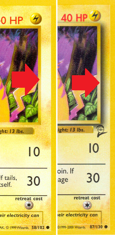 Shadowless Pokemon card