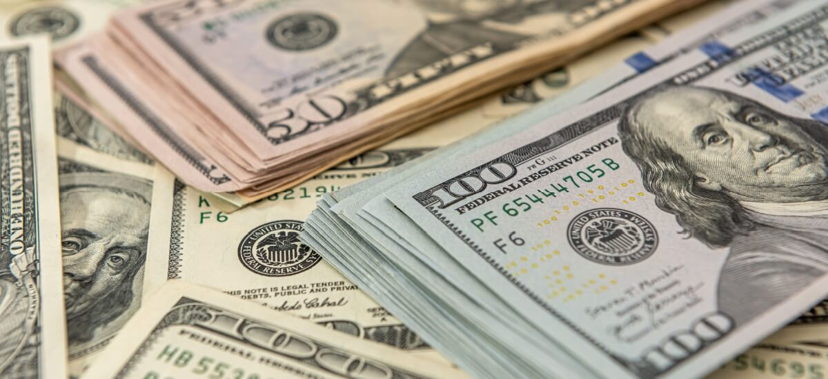 50 and 100 US dollar bills