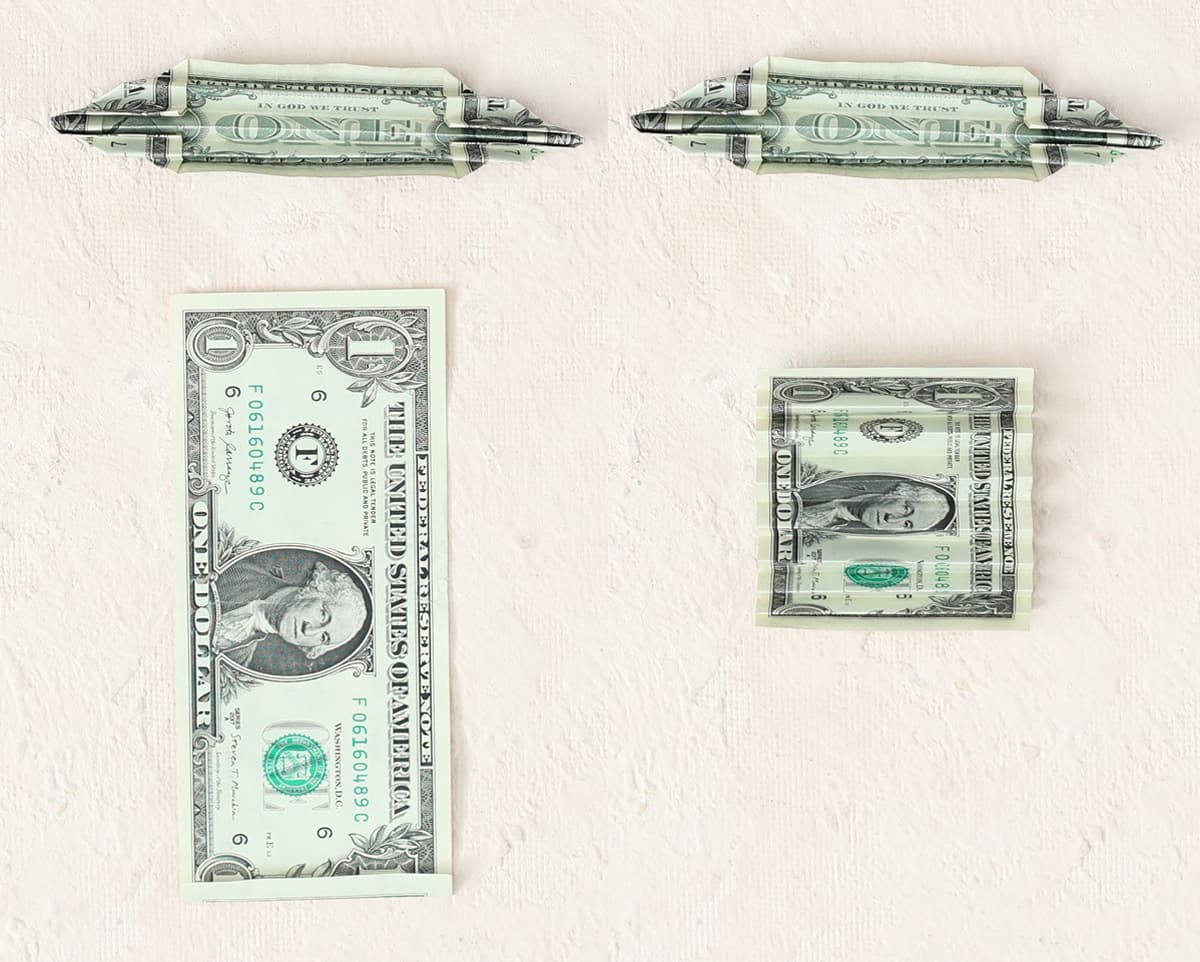 how to fold a money butterfly