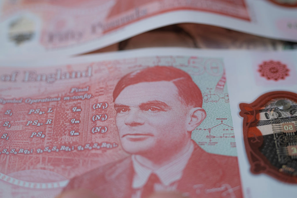 Alan Turing on a £50 banknote