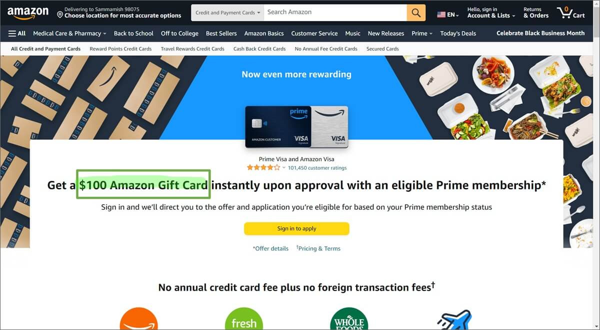 Amazon Prime Visa Card