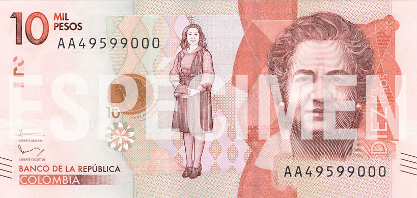 5000 Colombian peso bill