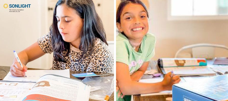 Homeschooling Family, Sonlighters from Oak Live, CA