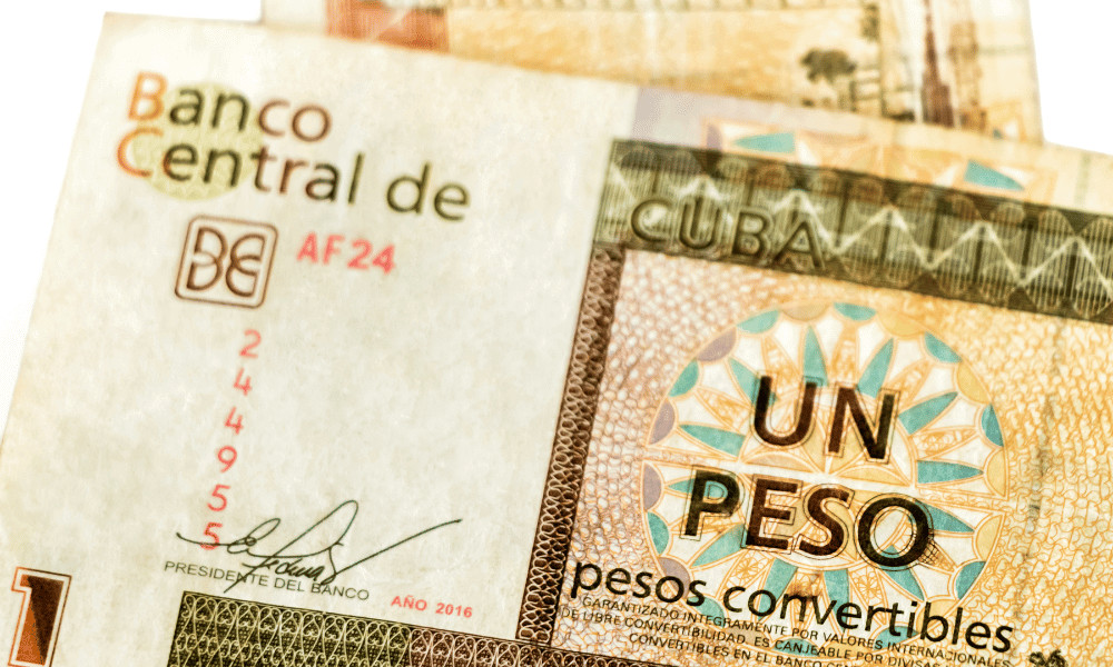 Cuban peso note
