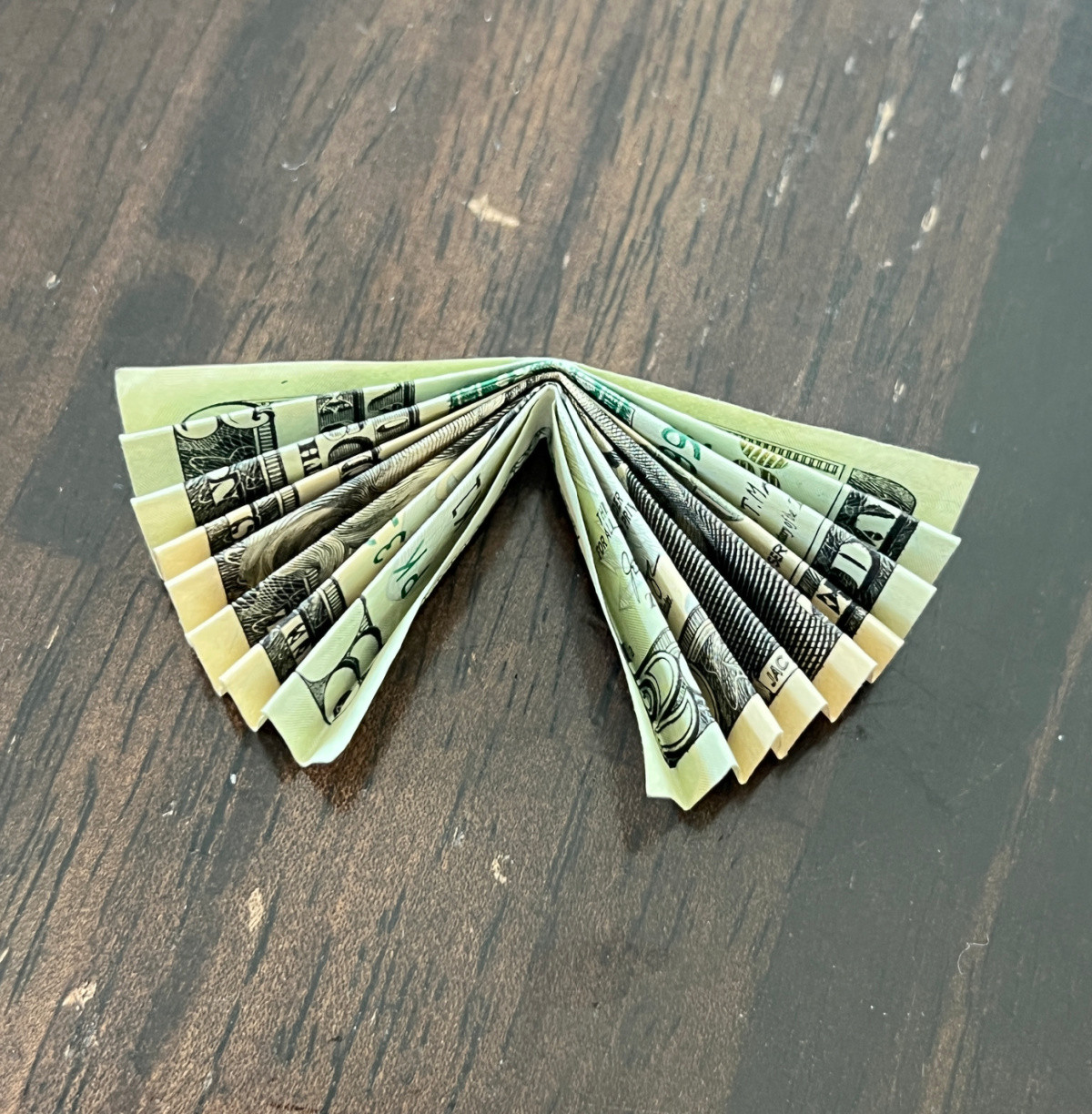 Accordion Folded Money