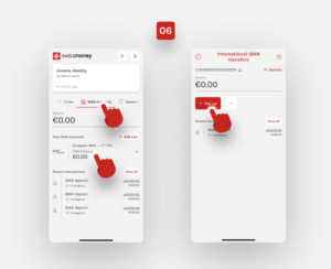 IBAN Accounts. swissmoney app