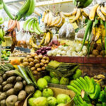 Image of a local fruit market in Puerto Rico, showcasing fresh produce