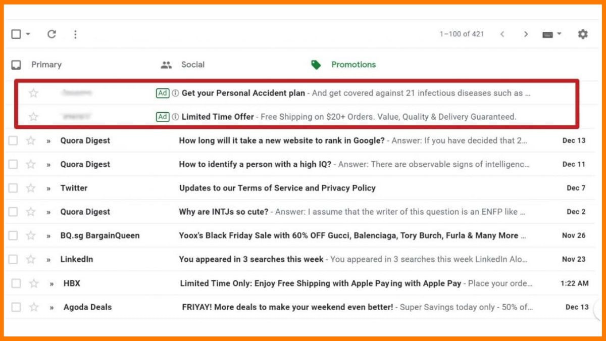 Gmail Advertising