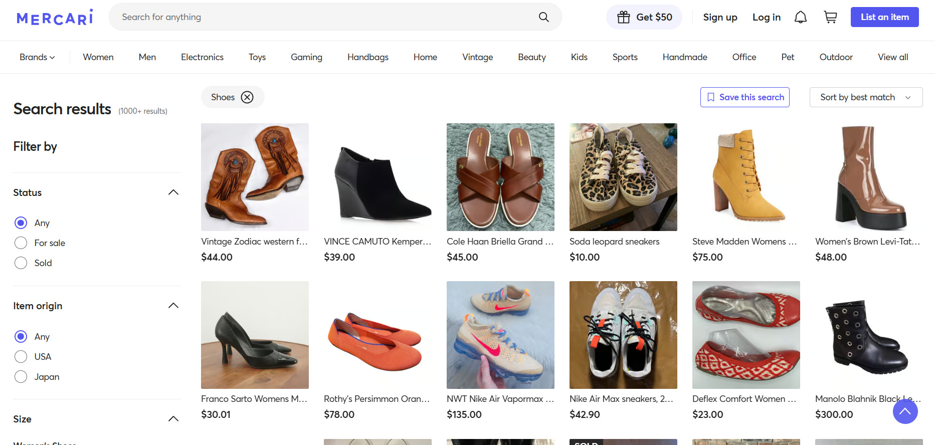Selling Shoes On Mercari