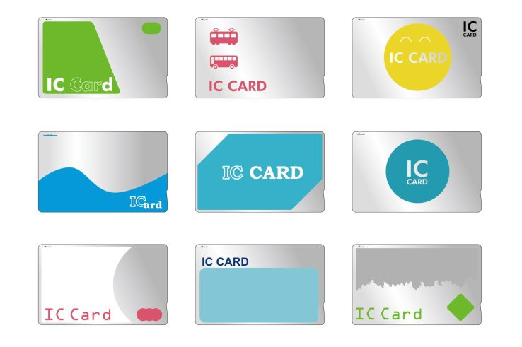 A person using a Suica card for train travel