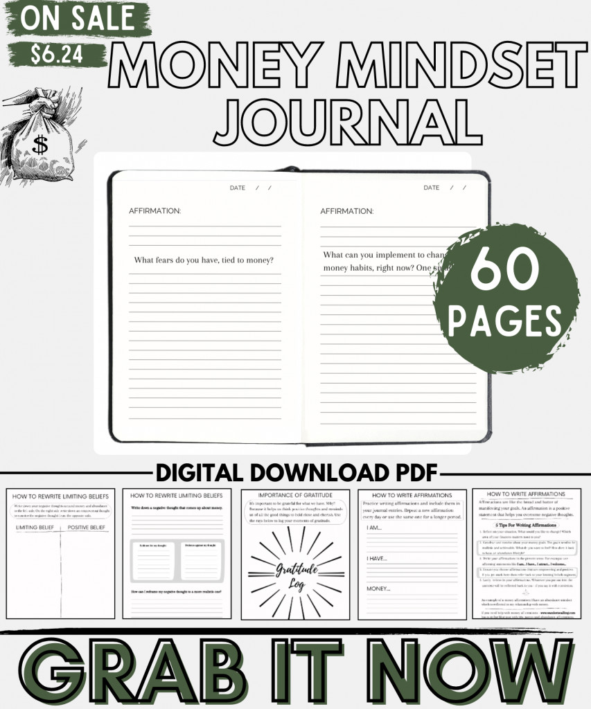 Woman journaling about manifesting money