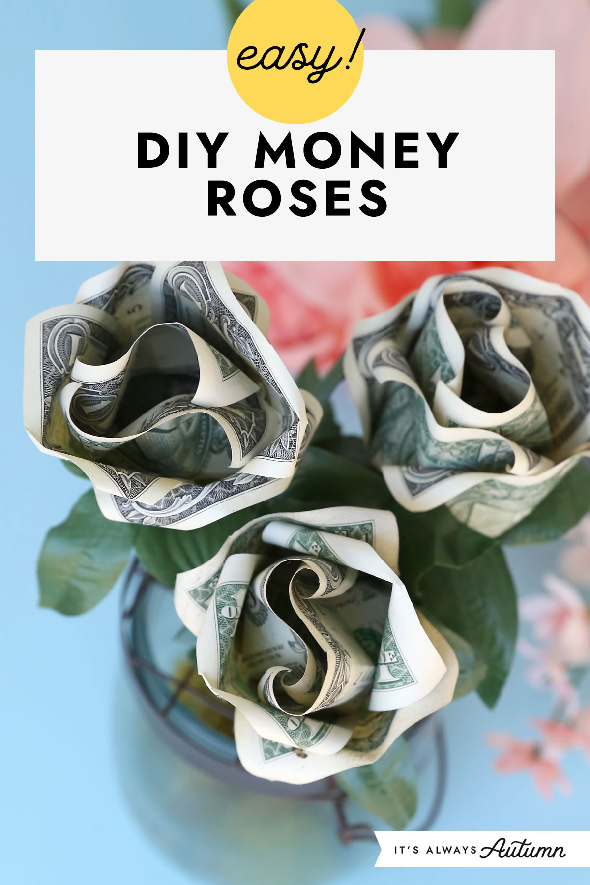 Dollar bills needed to create a money rose