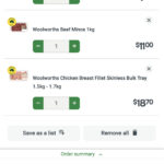 A mum happily grocery shopping, illustrating smart saving strategies